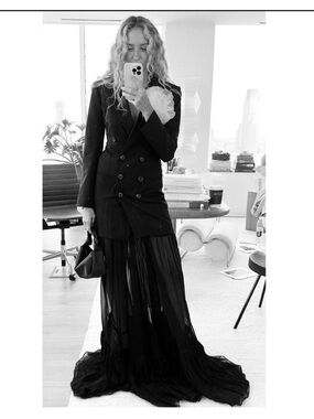 J.Crew Collection full length tiered skirt in chiffon